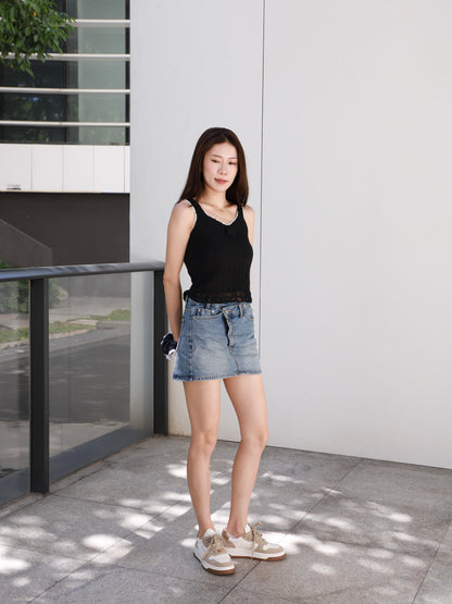 Flower Knitted Tank Top
