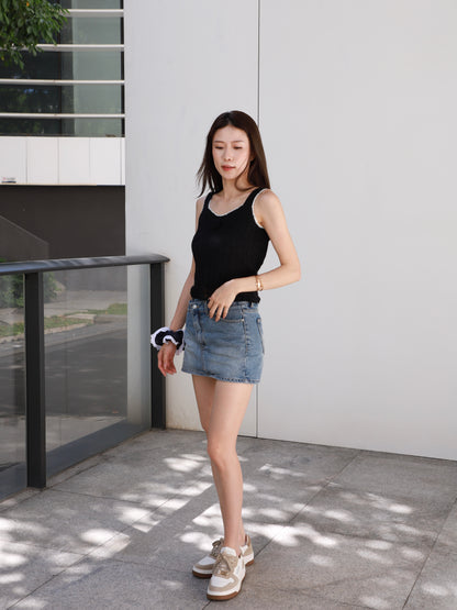 Flower Knitted Tank Top