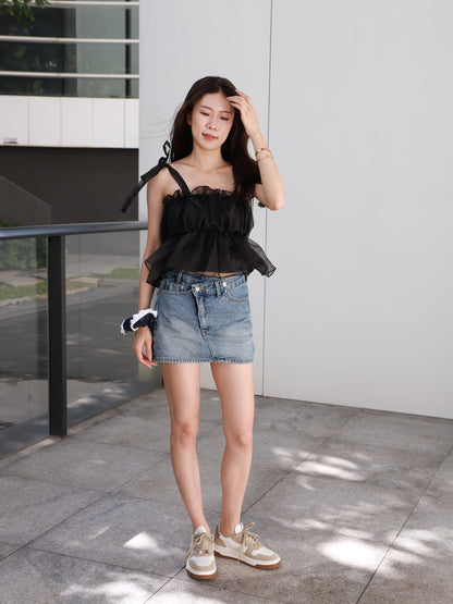 See Through Puffy Tank Top