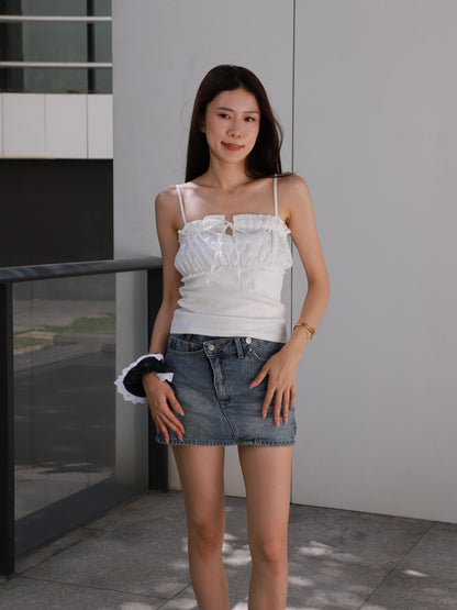 Half Lace Tank Top