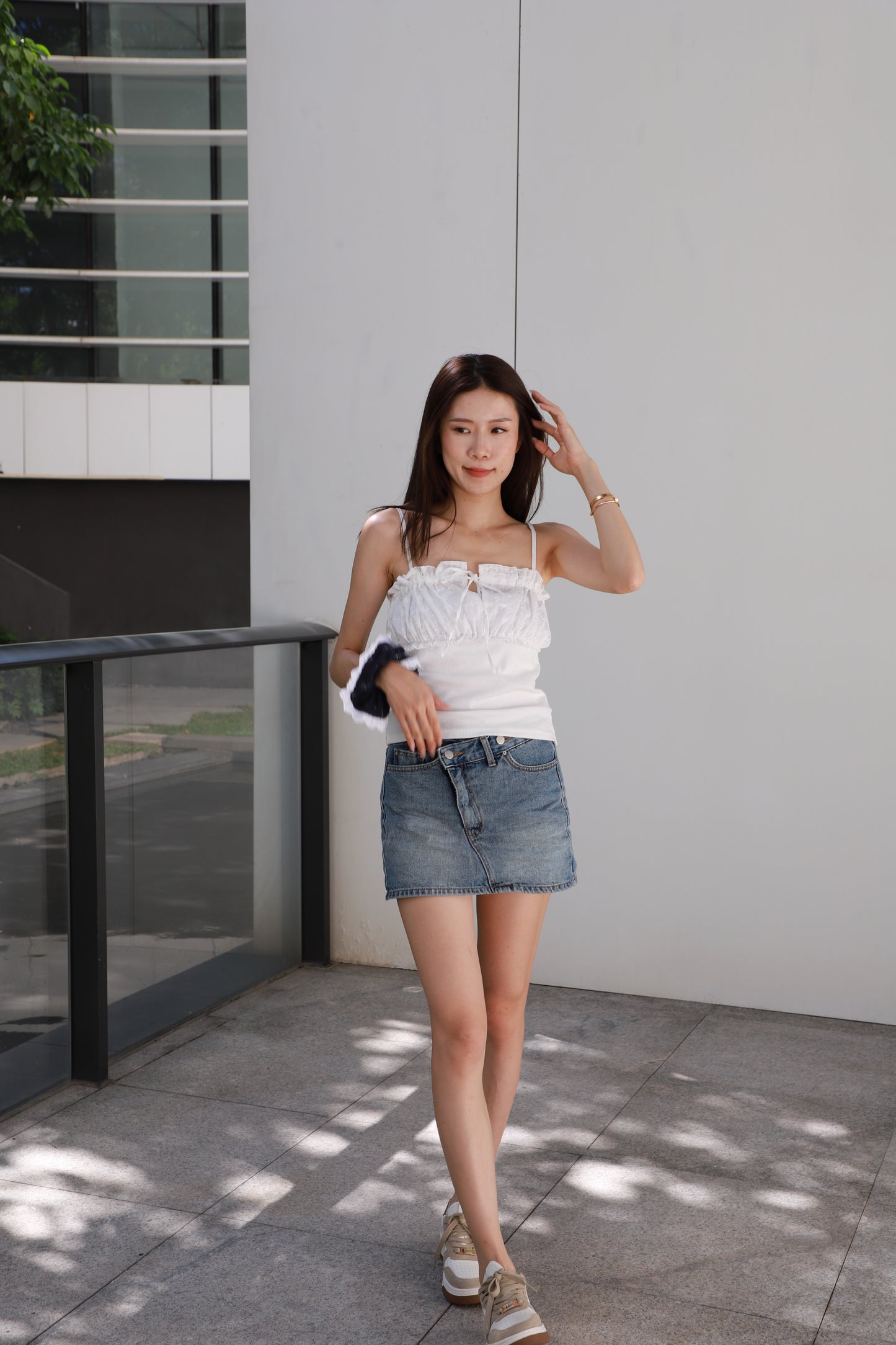 Half Lace Tank Top