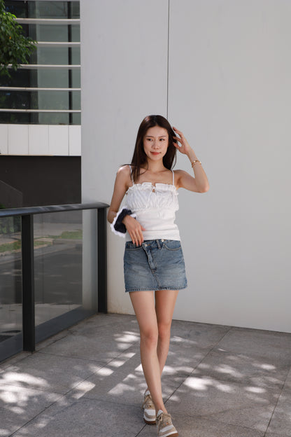 Half Lace Tank Top