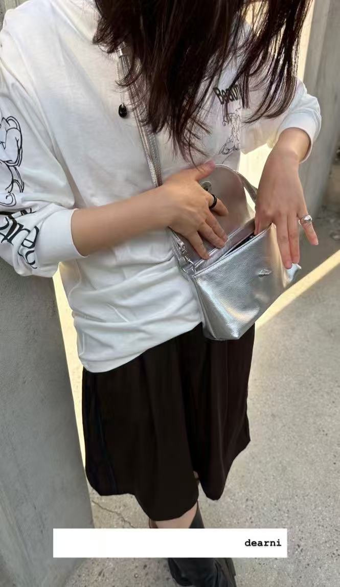 Sliver Button Handbag