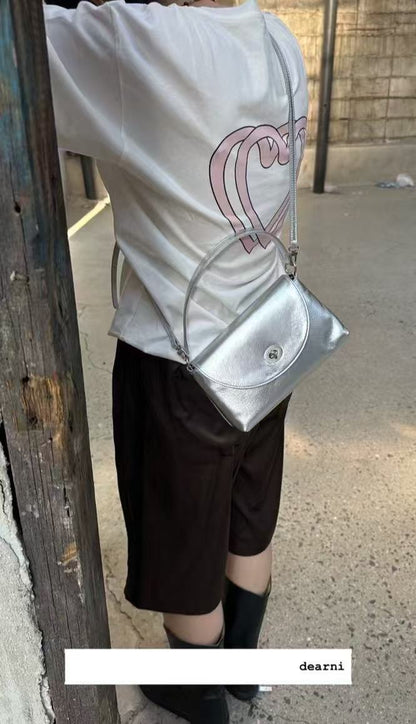 Sliver Button Handbag