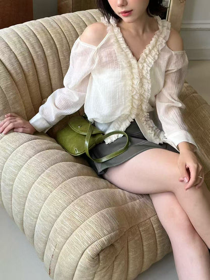 Ruffles Rose Chiffon Top