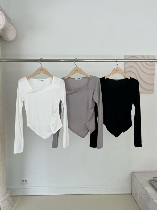 Cotton Triangle Long Sleeves Top