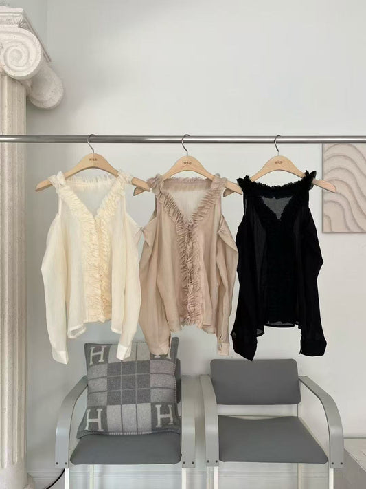 Ruffles Rose Chiffon Top