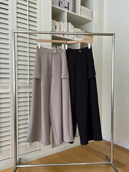 Button Pockets Pants