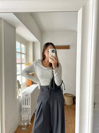 Slit Chiffon Pants