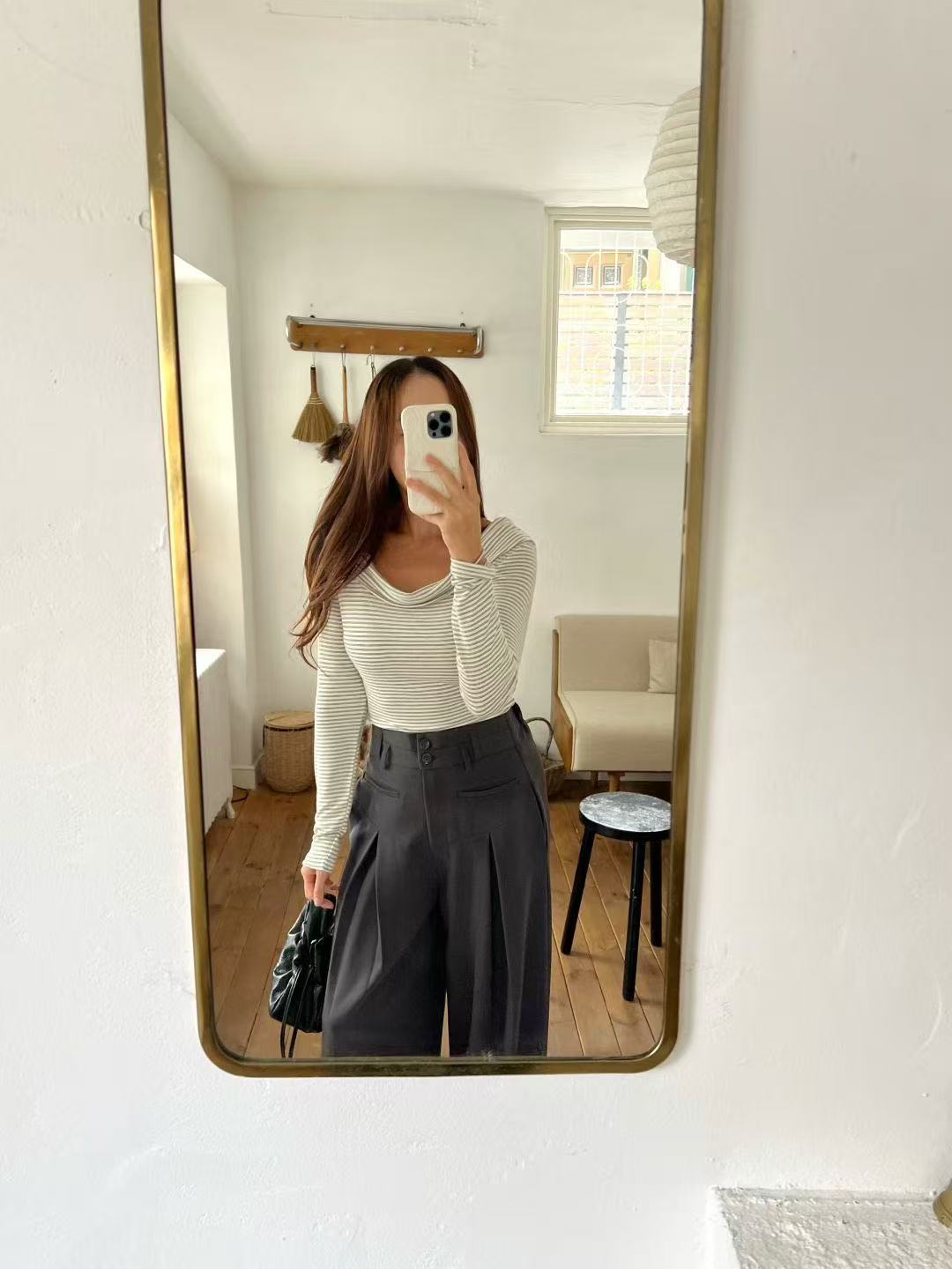 Slit Chiffon Pants