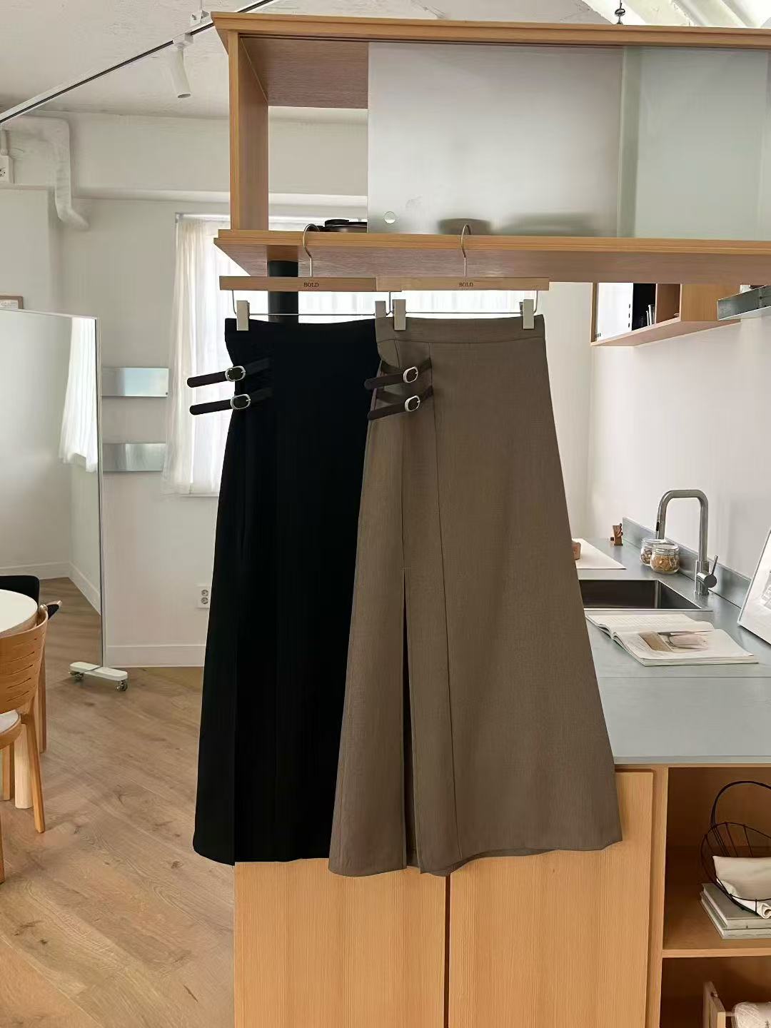 Belt in Slit Maxi Dress