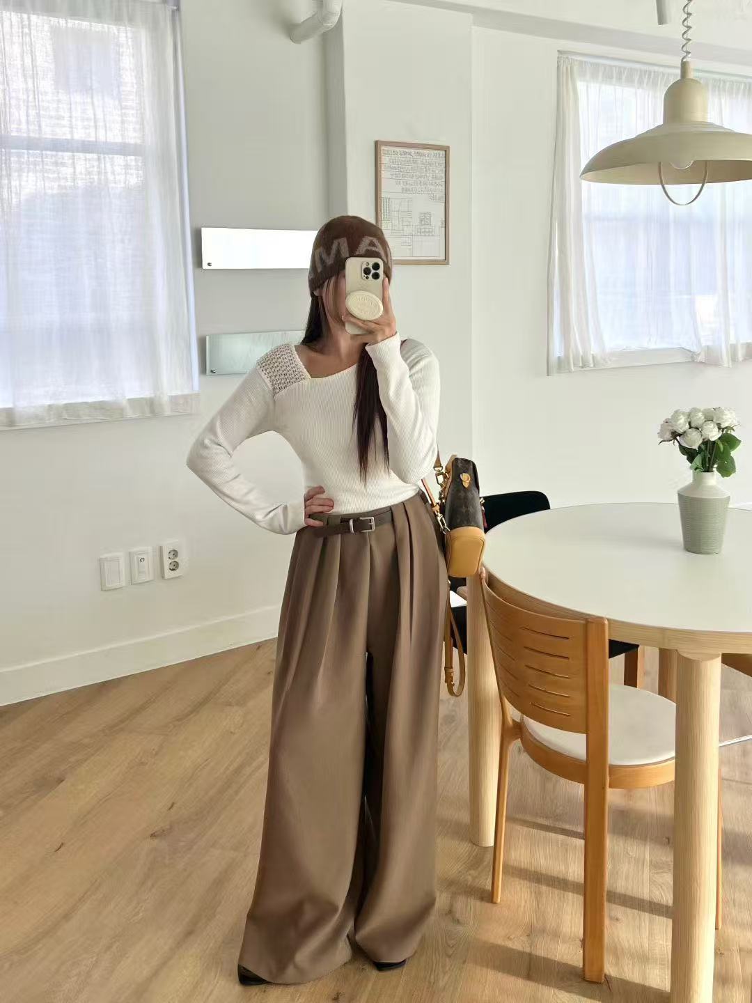 Belt in Chiffon Pants