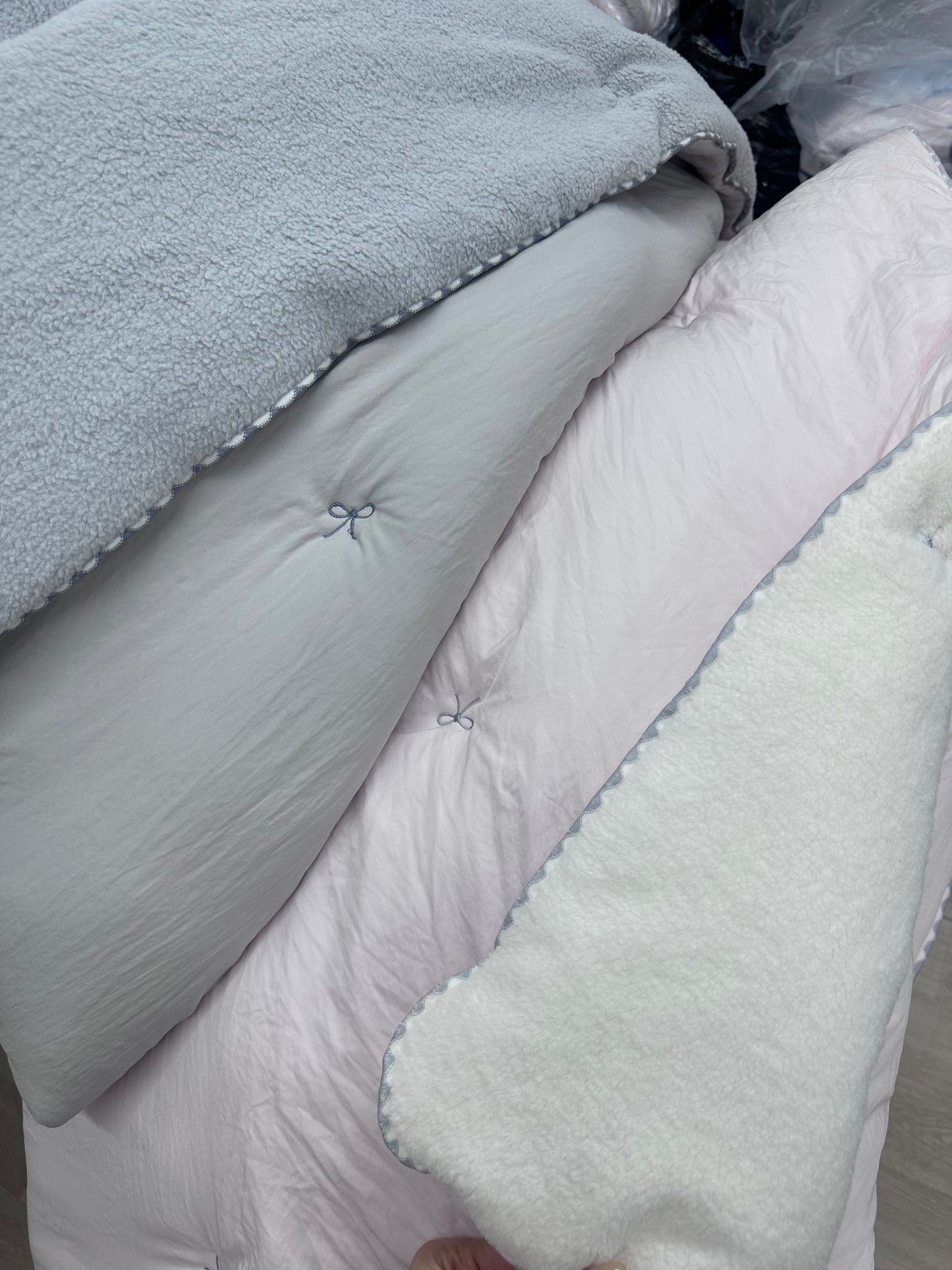 韓國天絲棉被羊羔毛蝴蝶款