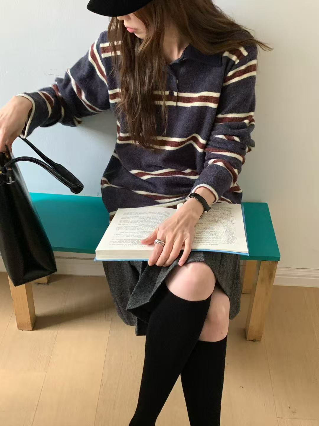 40% Wool Striped Top