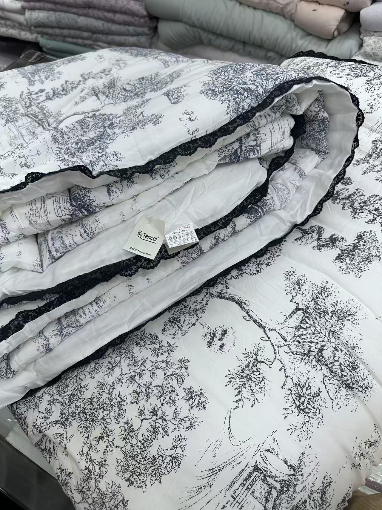 韓國天絲棉被蕾絲經典花花