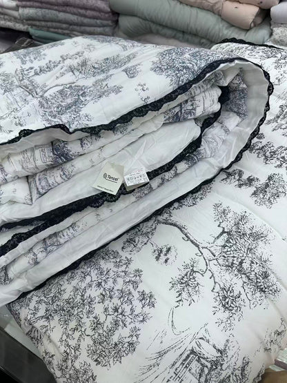 韓國天絲棉被蕾絲經典花花