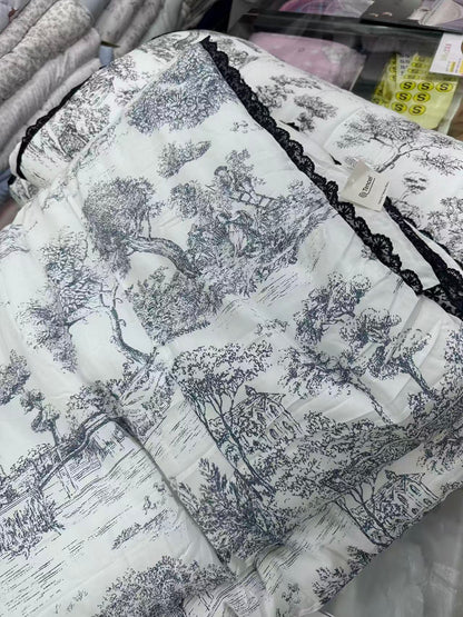 韓國天絲棉被蕾絲經典花花