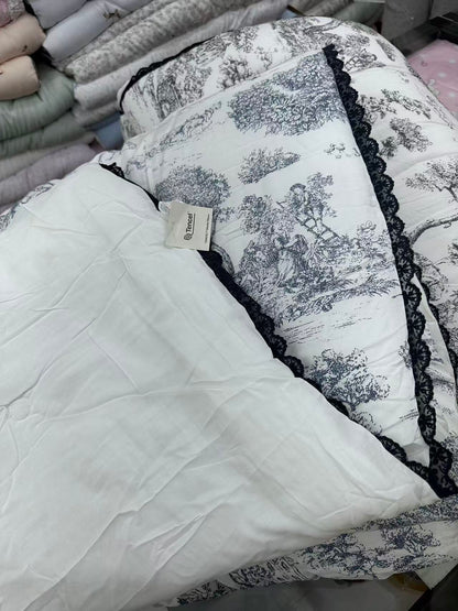 韓國天絲棉被蕾絲經典花花