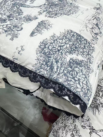 韓國天絲棉被蕾絲經典花花
