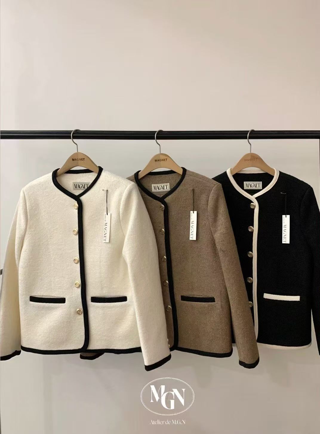 Outlined Wool 80% Jacket