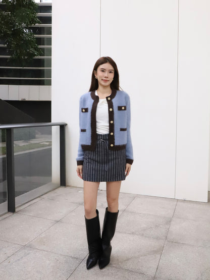 Tweed Fluffy Cardigan