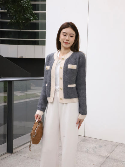 Tweed Fluffy Cardigan