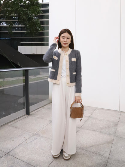 Tweed Fluffy Cardigan