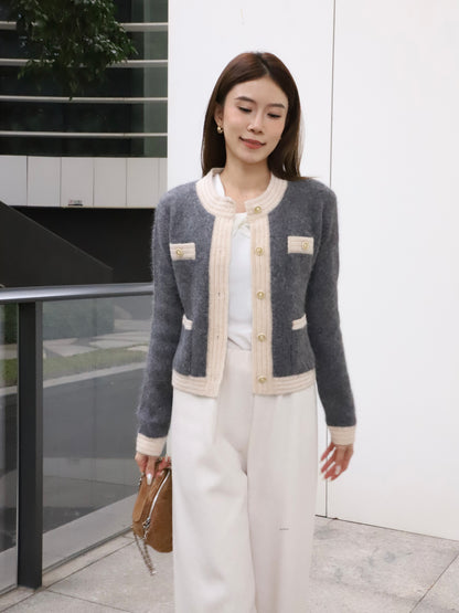 Tweed Fluffy Cardigan