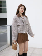 Tweed Style Collar Jacket