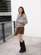Tweed Style Collar Jacket
