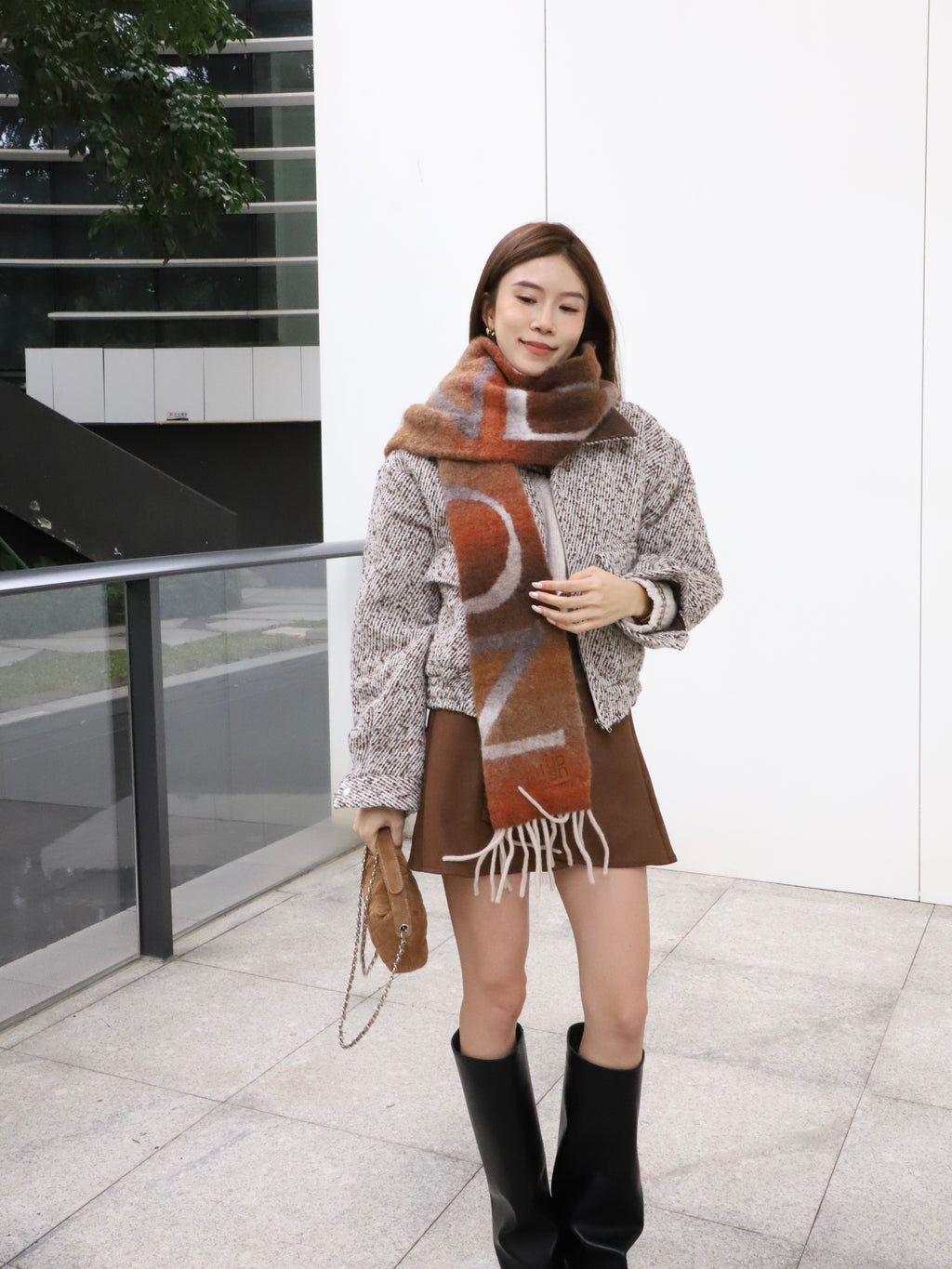 Tweed Style Collar Jacket