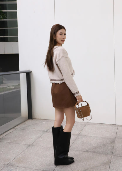 Suede Small Cross Skirt