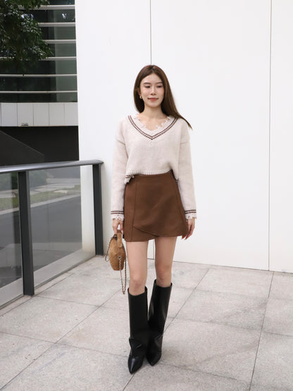 Suede Small Cross Skirt