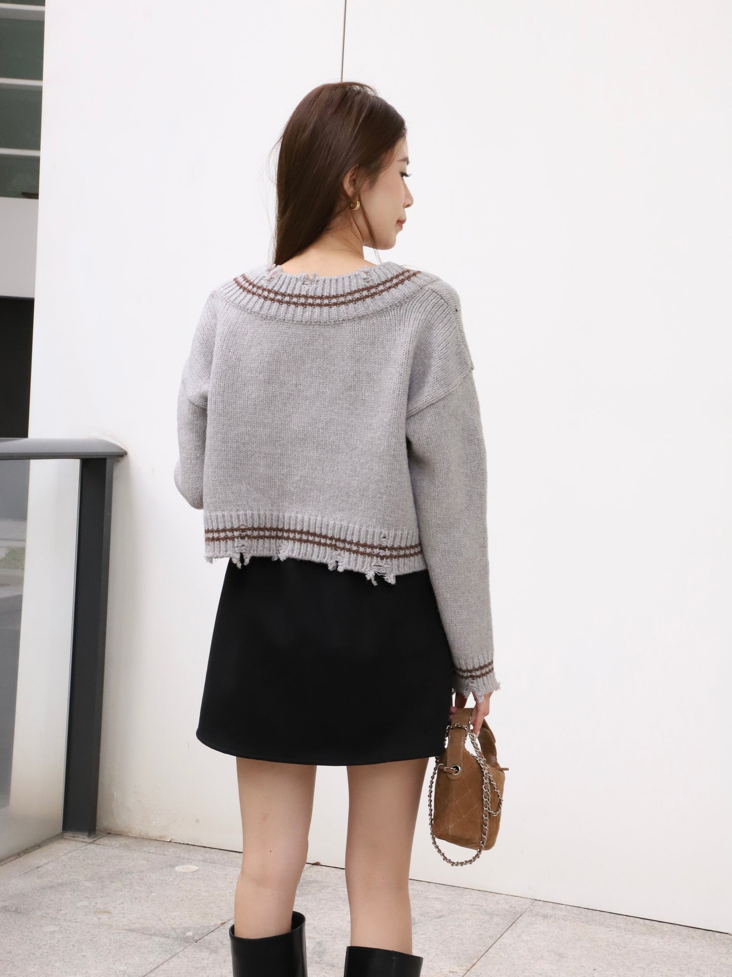 Suede Small Cross Skirt