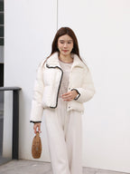 Mix Collar Designed Down Jacket