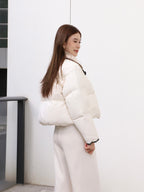 Mix Collar Designed Down Jacket