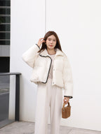 Mix Collar Designed Down Jacket