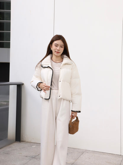 Mix Collar Designed Down Jacket