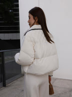 Mix Collar Designed Down Jacket
