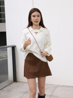 V Button Oversized Sweater