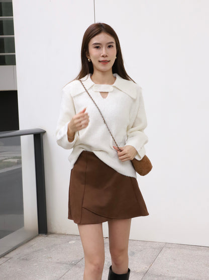 V Button Oversized Sweater