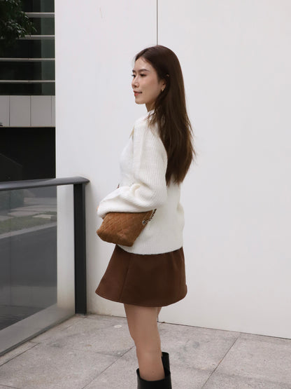 V Button Oversized Sweater