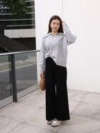 V Button Oversized Sweater