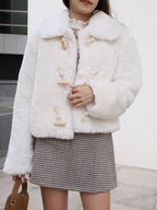Fluffy Button Jacket