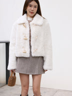 Fluffy Button Jacket