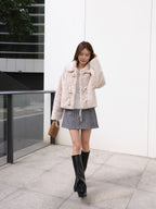 Fluffy Button Jacket