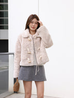 Fluffy Button Jacket