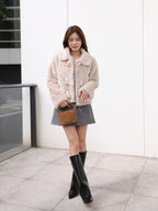 Fluffy Button Jacket