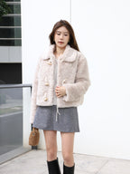 Fluffy Button Jacket