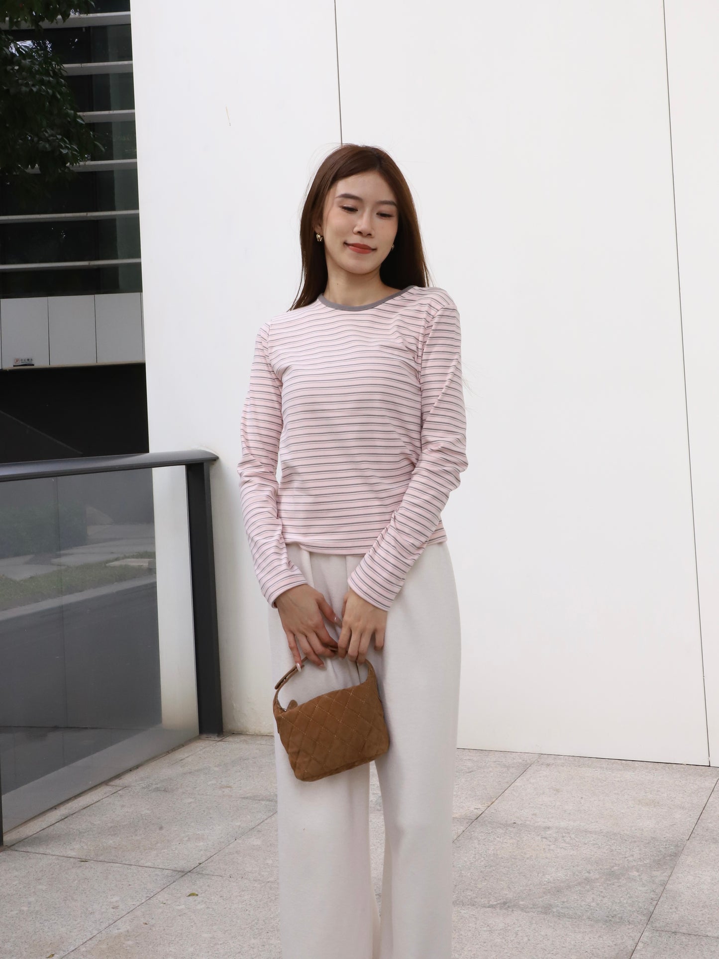 Striped Sheep Like Long Sleeves Top